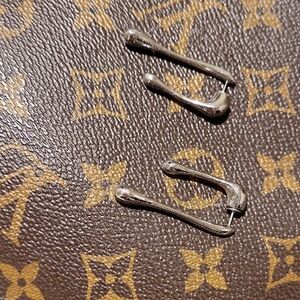 Oil Drop  Silver Earrings Anthropologie